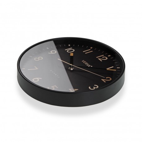 RELOJ DE PARED NEGRO 30x4CM