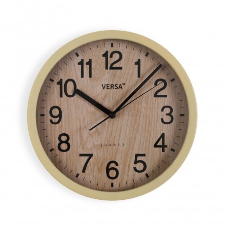RELOJ DE PARED MADERA CLARA 31CM
