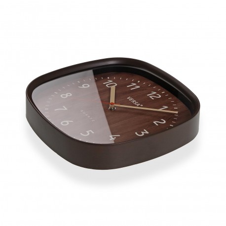 RELOJ DE PARED CUADRADO MADERA OSC 31CM