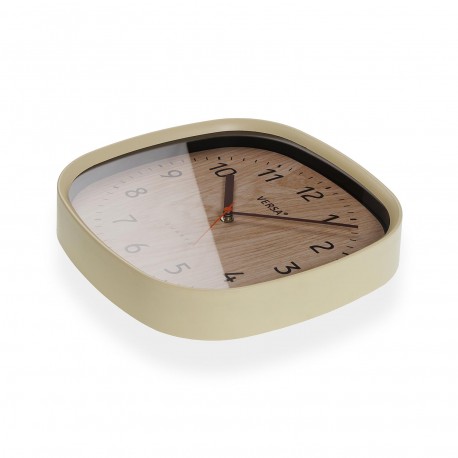 RELOJ DE PARED CUADRADO MADERA CL 31CM