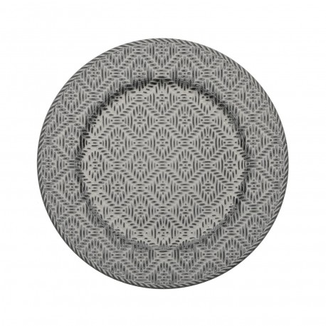 BAJOPLATO  GEOMETRICO BLANCO