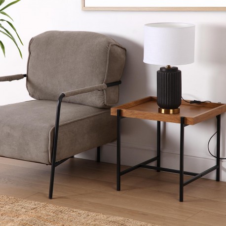 SILLON CON REPOSABRAZOS MARRON MAYLA