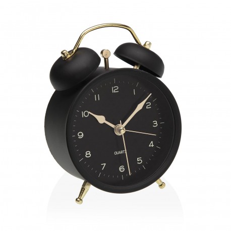 RELOJ DESPERTADOR NEGRO 9,7CM