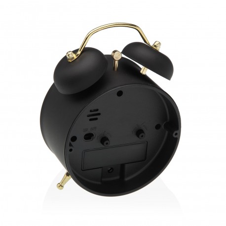RELOJ DESPERTADOR NEGRO 9,7CM