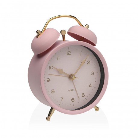 RELOJ DESPERTADOR ROSA 9,7CM