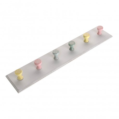 PERCHERO DE PARED PASTEL 6 GANCHOS