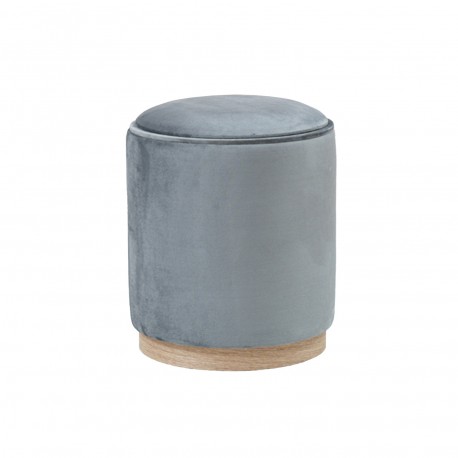 PUFF CON ALMACENAMIENTO Y BANDEJA VELVET GRIS