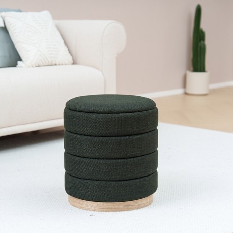 PUFF CON ALMACENAMIENTO VERDE