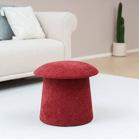 PUFF CON ALMACENAMIENTO ROJO