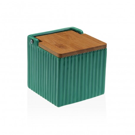 SALERO CUADRADO VERDE RAYAS