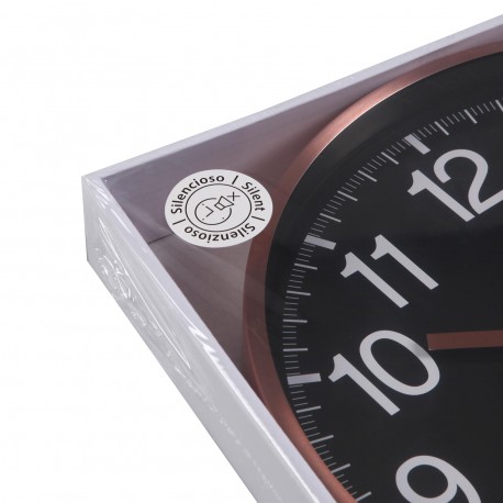 RELOJ DE PARED NEGRO 30CM