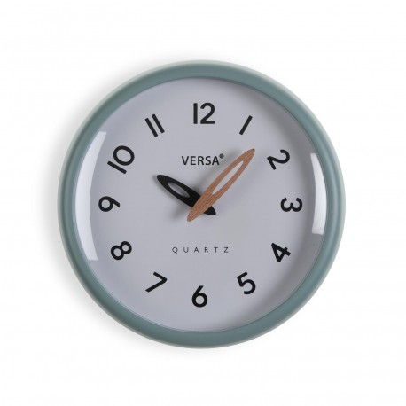 RELOJ DE PARED BLANCO MARCO VERDE 24,4CM