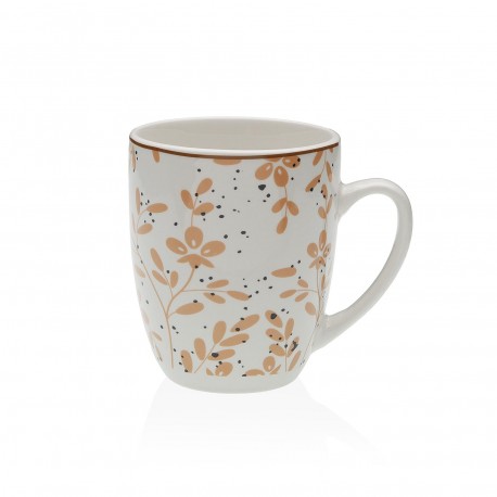 MUG  FLORES BEIGE