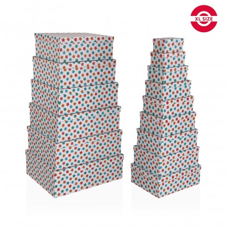 SET 15 CAJAS CARTON FLOWER POWER