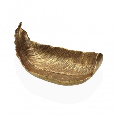 CENTRO DE MESA HOJA DORADA