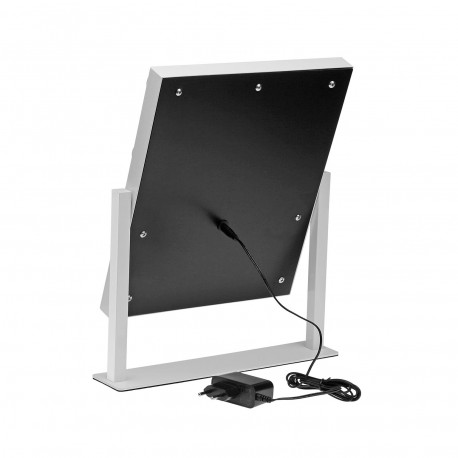 ESPEJO RECTANGULAR CON 9 LUCES LED CON SOPORTE