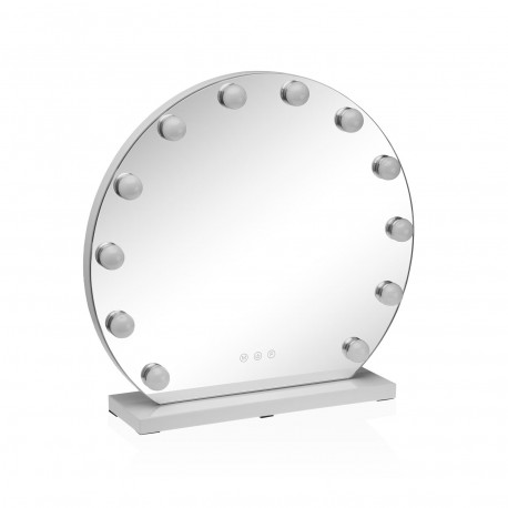 ESPEJO REDONDO CON 12 LUCES LED CON SOPORTE