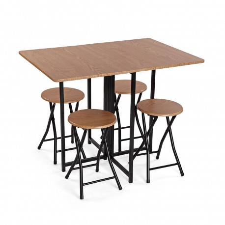 JUEGO DE MESA PLEGABLE Y 4 SILLAS