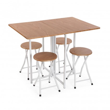 JUEGO DE MESA PLEGABLE Y 4 SILLAS