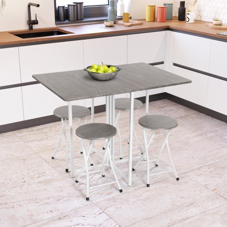 JUEGO DE MESA PLEGABLE Y 4 SILLAS