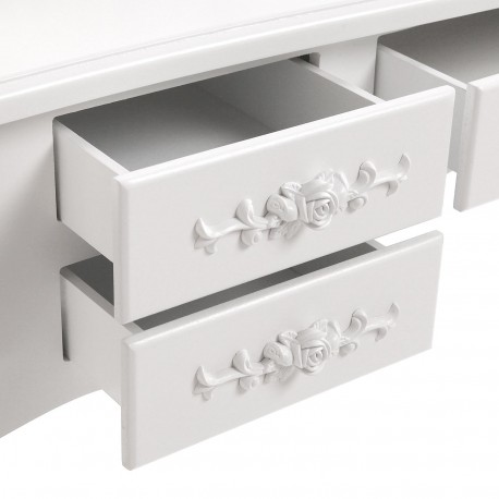 TOCADOR BLANCO CON TABURETE Y LUCES LED GLOW