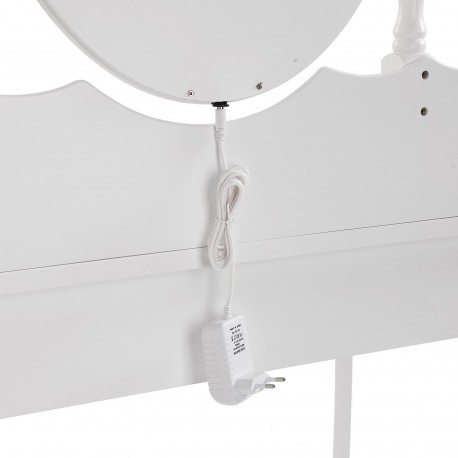 TOCADOR BLANCO CON TABURETE Y LUCES LED GLOW