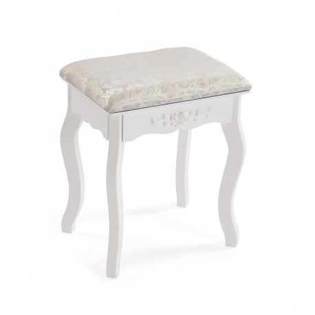 TOCADOR BLANCO CON TABURETE Y LUCES LED GLOW