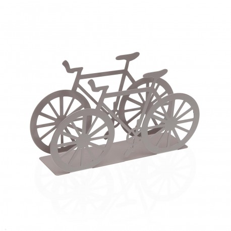 SERVILLETERO BICI METALICA GRIS