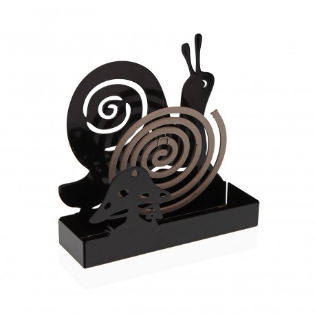 SOPORTE PARA ESPIRAL ANTIMOSQUITOS CARACOL NEGRO