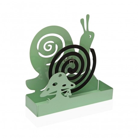 SOPORTE PARA ESPIRAL ANTIMOSQUITOS CARACOL VERDE