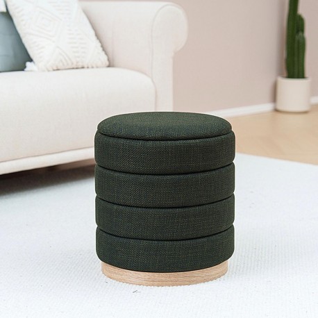 PUFF CON ALMACENAMIENTO VERDE