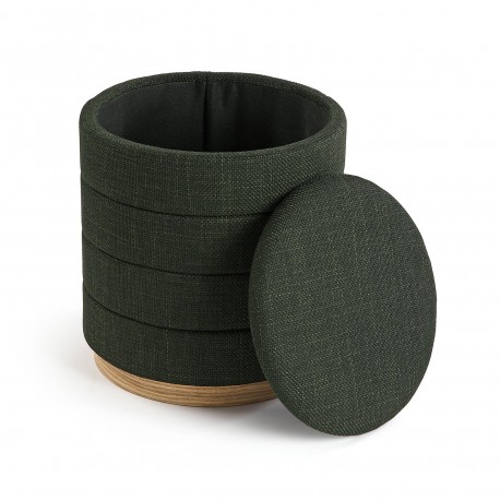 PUFF CON ALMACENAMIENTO VERDE