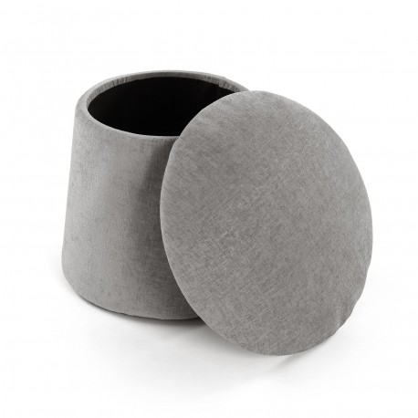 PUFF CON ALMACENAMIENTO GRIS