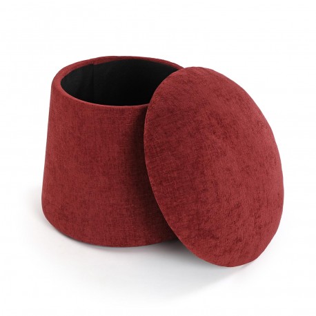 PUFF CON ALMACENAMIENTO ROJO