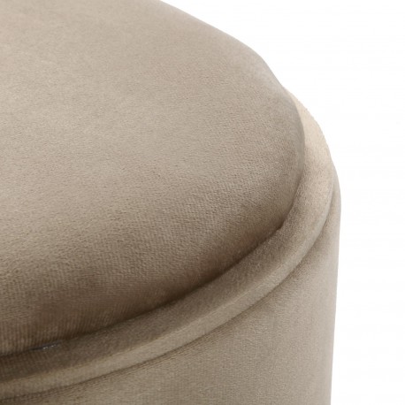 PUFF CON ALMACENAMIENTO Y BANDEJA VELVET BEIGE
