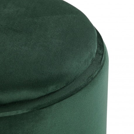 PUFF CON ALMACENAMIENTO Y BANDEJA VELVET VERDE