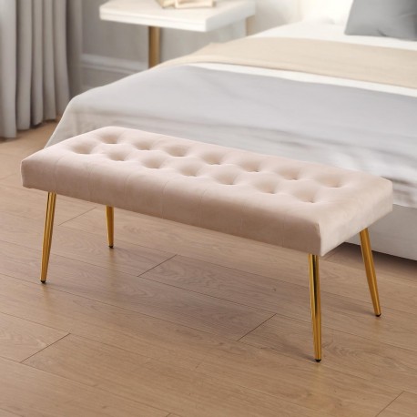 PIE DE CAMA TIRSA BEIGE