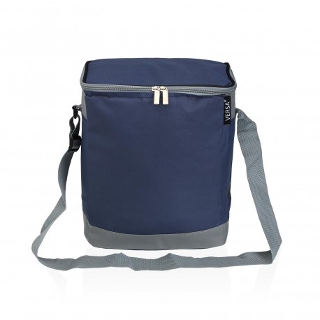 FIAMBRERA ISOTERMICA 14L GRIS Y AZUL