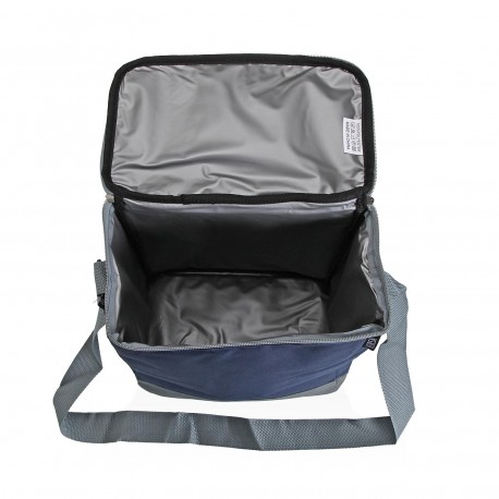 FIAMBRERA ISOTERMICA 14L GRIS Y AZUL