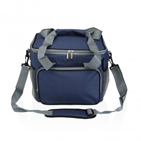 FIAMBRERA ISOTERMICA 16L GRIS Y AZUL