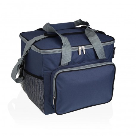 FIAMBRERA ISOTERMICA 27L GRIS Y AZUL