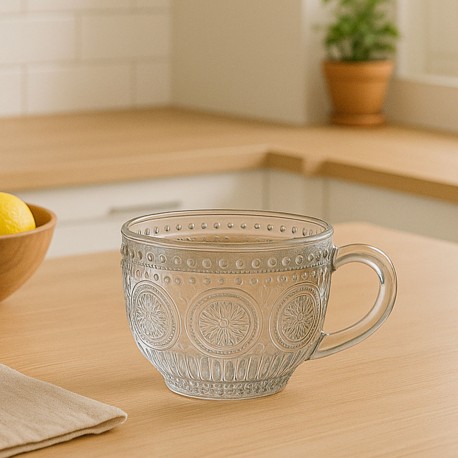 TAZA CRISTAL GIRASOL