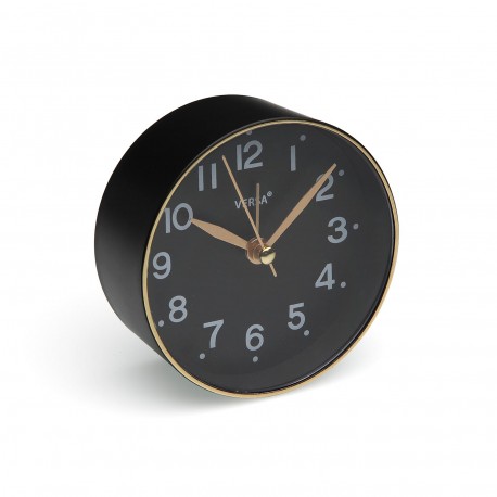 RELOJ DESPERTADOR NEGRO 8,5 CM
