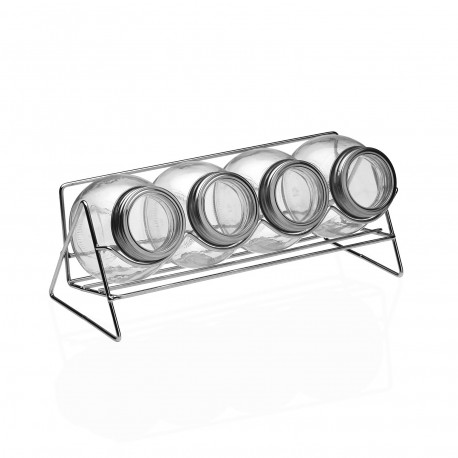 SET 4  BOTES ESPECIEROS CON SOPORTE