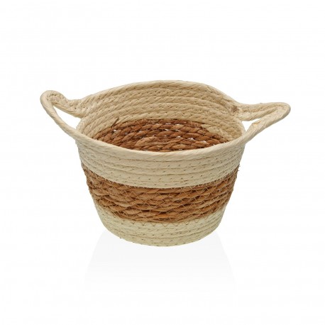 CESTA REDONDA CON ASAS BEIGE