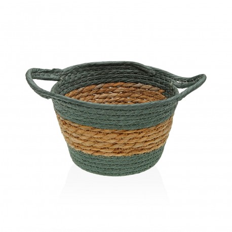 CESTA REDONDA CON ASAS VERDE