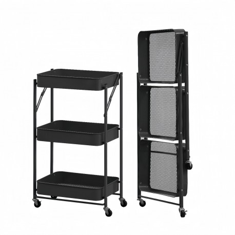 CARRO PLEGABLE METALICO NEGRO