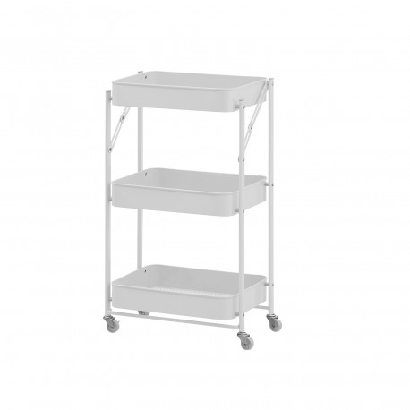 CARRO PLEGABLE METALICO BLANCO