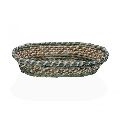 CESTA BLANCA Y AZUL 35 CM