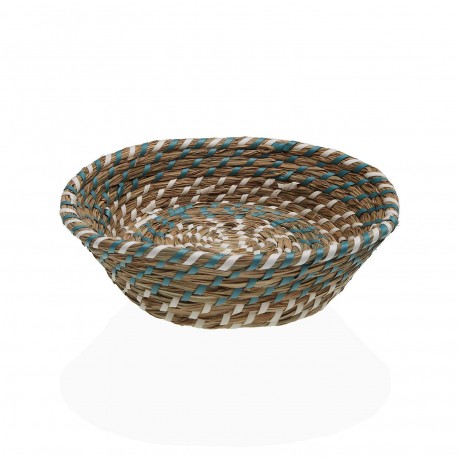 CESTA BLANCA Y AZUL 25 CM